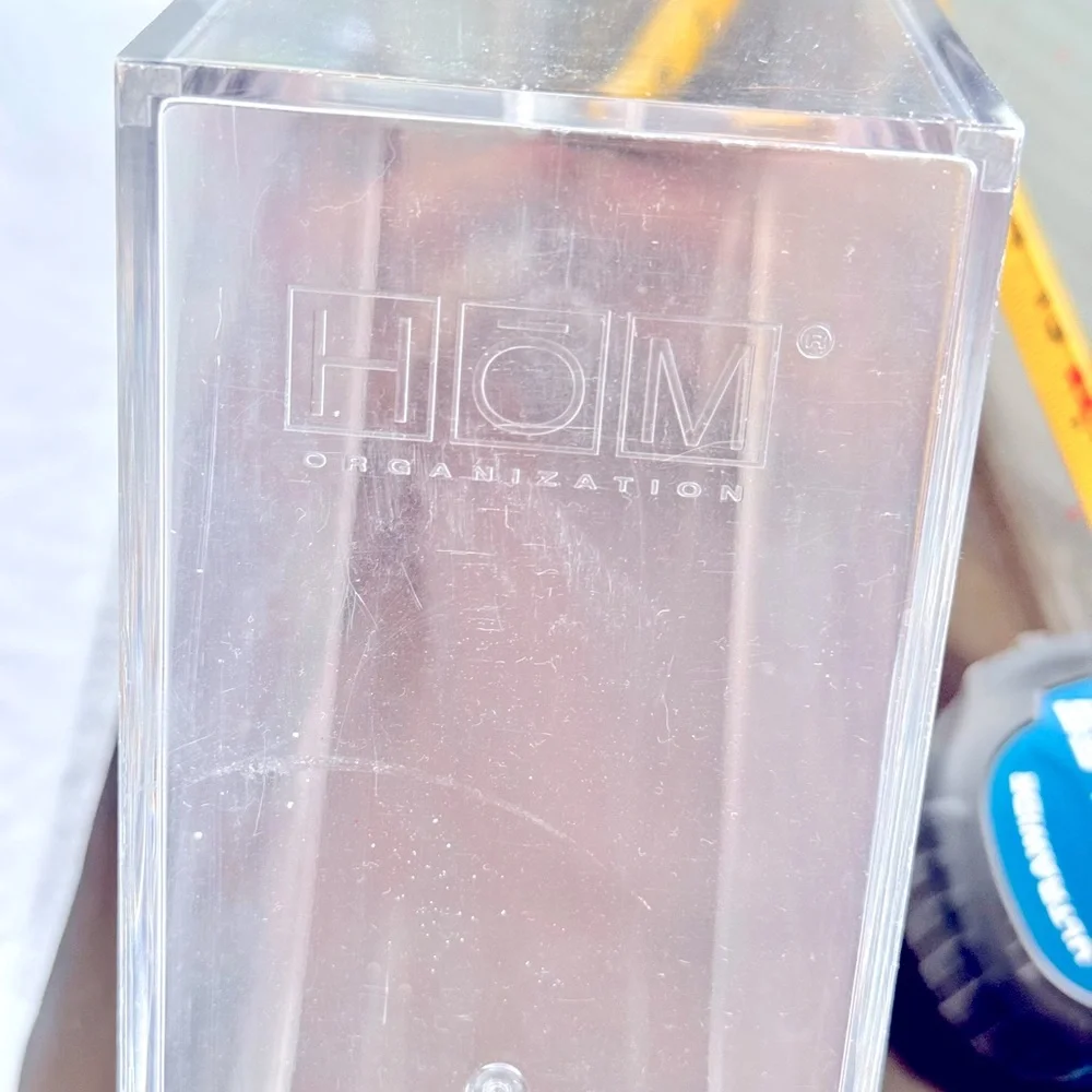 HOM Organization Clear Resin Acrylic Magazine File Holder